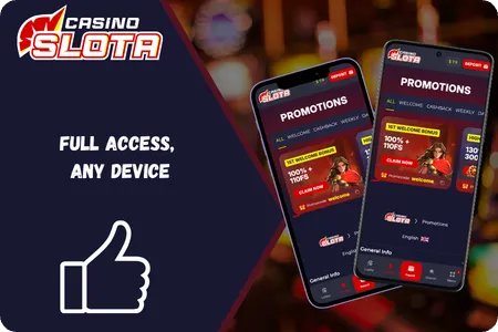 Slota Casino mobile play on iOS and Android